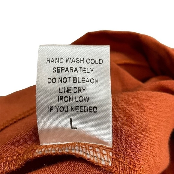 Peach paperbag short Women’s Tie shorts size Large  rust orange - Picture 9 of 10